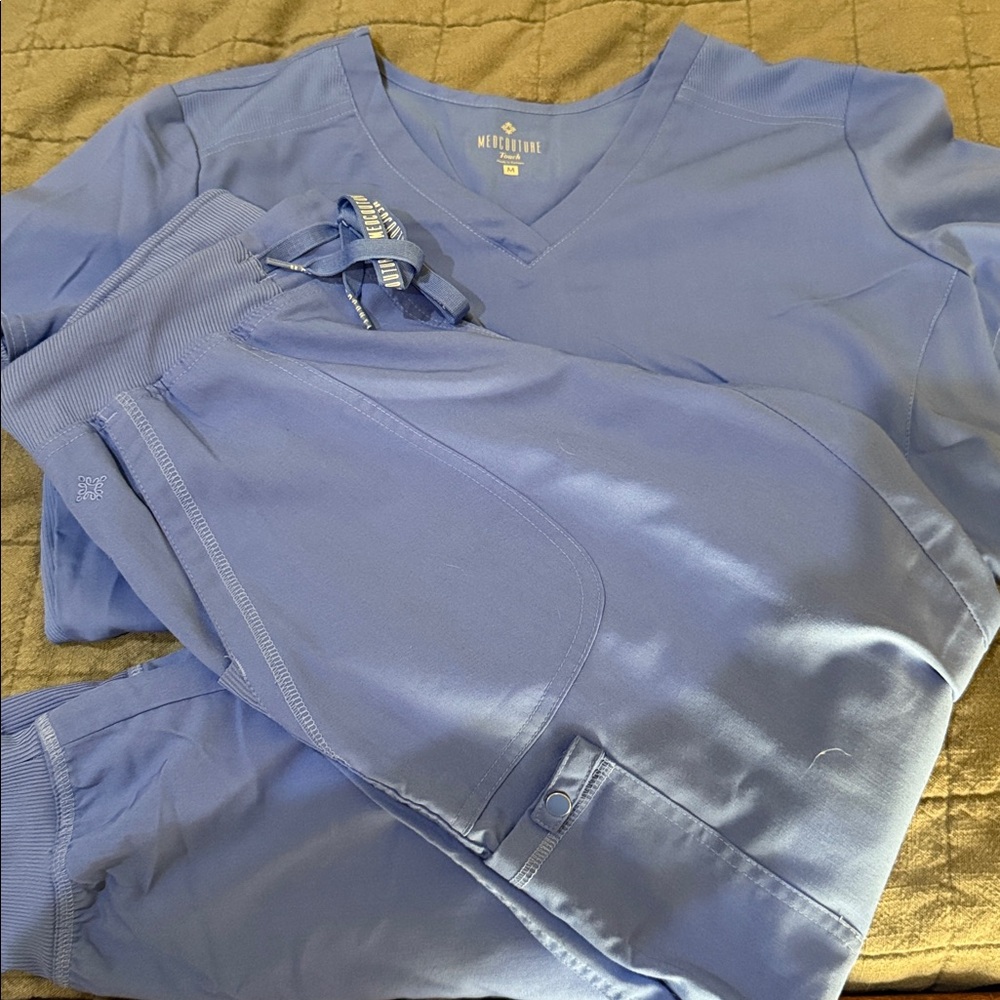 Med Couture Light Blue Scrub Ensemble